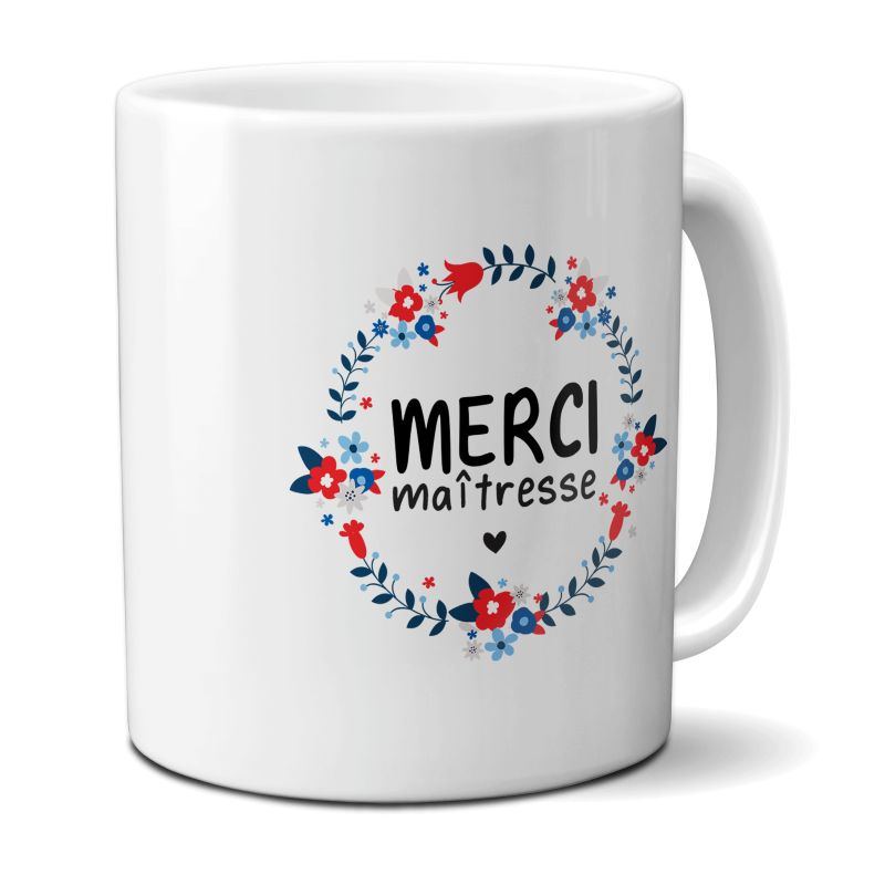 Mug en céramique Merci Maîtresse - 33 cl Mug en céramique Merci Maîtresse - 33 cl