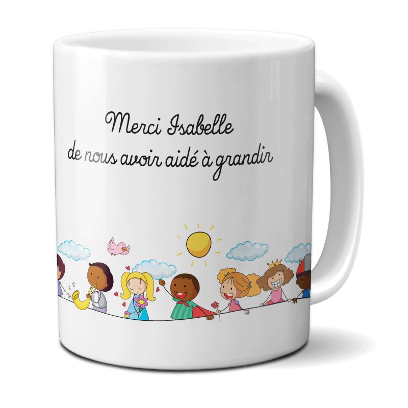 Mug personnalisable "Merci" pour nounou avec prénom · Cadeau personnalisé remerciement nounou Mug personnalisable "Merci" pour nounou avec prénom · Cadeau personnalisé remerciement nounou