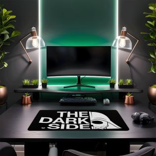 Tapis de Souris Gamer XL – "The Dark Side" – 26x38.5 cm, Ultra Fin, Antidérapant, Tissu Imprimé Haute Définition – Tapis Souris 