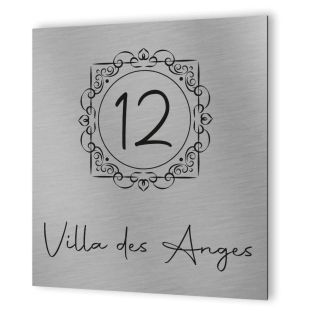 Numéro de rue extérieur à personnaliser - Panneau Dibond Aluminium - Numéro maison modèle Oriental