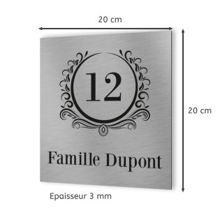 Numéro de rue extérieur à personnaliser - Panneau Dibond Aluminium - Numéro maison modèle Luxury