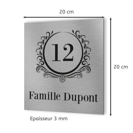 Numéro de rue extérieur à personnaliser - Panneau Dibond Aluminium - Numéro maison modèle Luxury