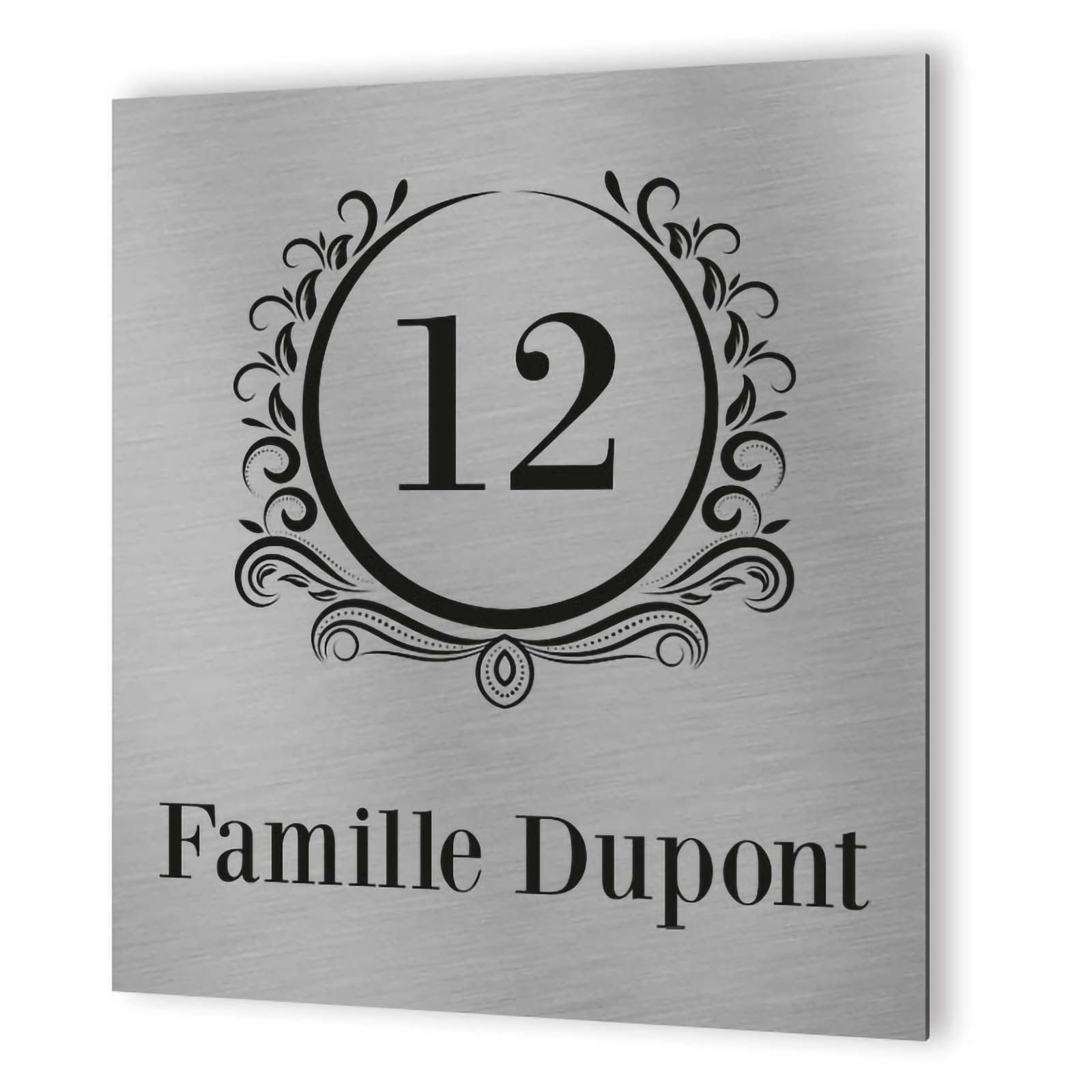 Numéro de rue extérieur à personnaliser - Panneau Dibond Aluminium - Numéro maison modèle Luxury