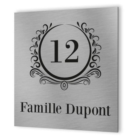 Numéro de rue extérieur à personnaliser - Panneau Dibond Aluminium - Numéro maison modèle Luxury