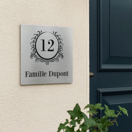 Numéro de rue extérieur à personnaliser - Panneau Dibond Aluminium - Numéro maison modèle Luxury