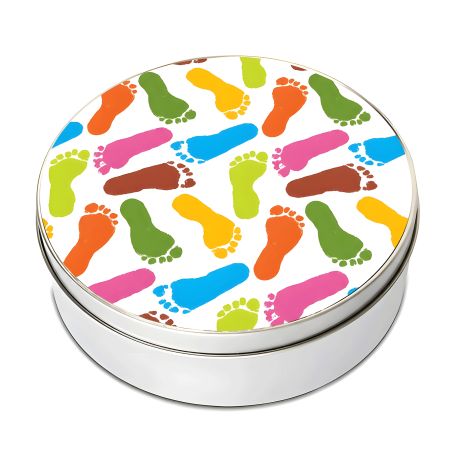 Boite ronde en métal personnalisable avec Texte et Photo - Boîte de rangement pour Thé, Café, Gâteaux