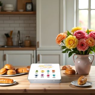 Boite de rangement en aluminium Les Monstres de Mamie personnalisée