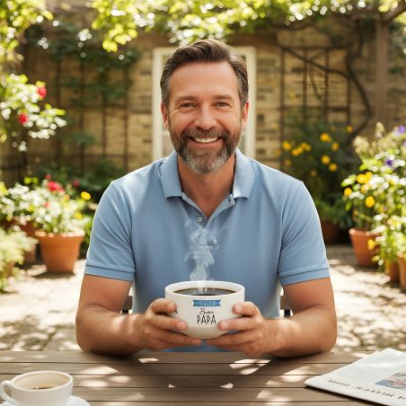 Bol personalisé Prénom pour petit déjeuner modèle Meilleur Beau Papa - Idée cadeau beau papa