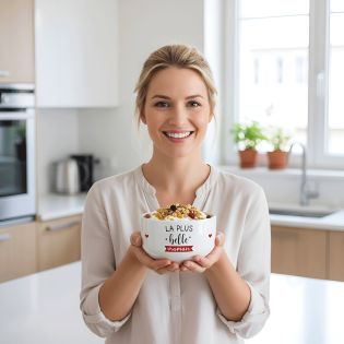 Bol personalisé à café modèle La plus belle des Mamans - Idée cadeau personnalisé pour sa Maman