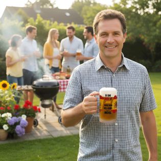 Chope à bière en verre givré 50 cl personnalisée · Du sang noir, jaune et rouge coule dans mes veines | Belgique