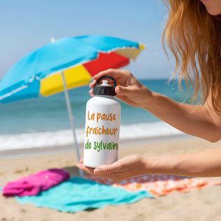 Gourde aluminium 50cl personnalisée | Pause Fraîcheur