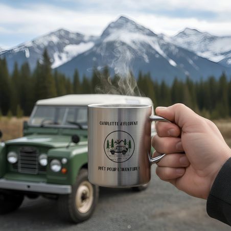 Mug Inox double paroi : Camping Life - 33 cl