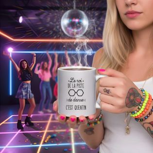 Tasse pailletée personnalisée · Modèle Piste de danse | Argent Tasse pailletée personnalisée · Modèle Piste de danse | Argent