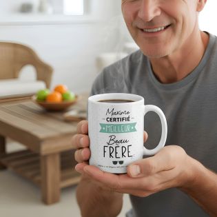 mugs et tasses à café : Mug personnalisable en céramique - Meilleur Beau Frère - 33 cl, Céramique - Imprimé en France