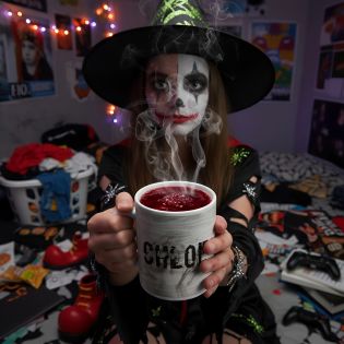 Mug surprise thermo réactif personnalisé · Fantômes - 33 cl, Céramique - Imprimé en France