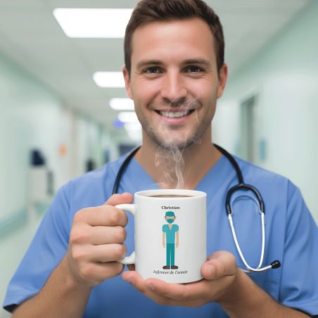 Mug original personnalisé | Définition Infirmière - 33 cl, Céramique - Imprimé en France