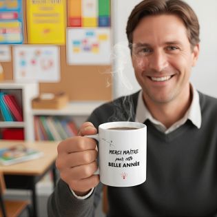 Mug en céramique Merci Maître -33 cl