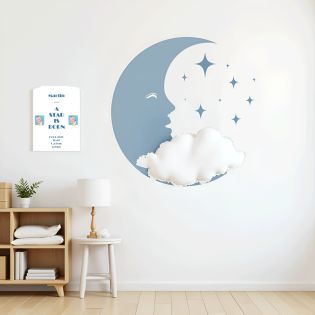 Plaque métallique personnalisée - A star is born · Bleu - 15 x 20 cm