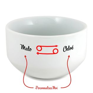 Bol petit déjeuner personnalisable Humour : 69 Couple Hétéro