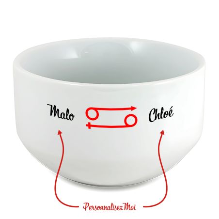 Bol petit déjeuner personnalisable Humour : 69 Couple Hétéro