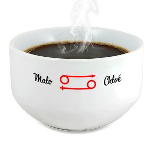 Bol petit déjeuner personnalisable Humour : 69 Couple Hétéro
