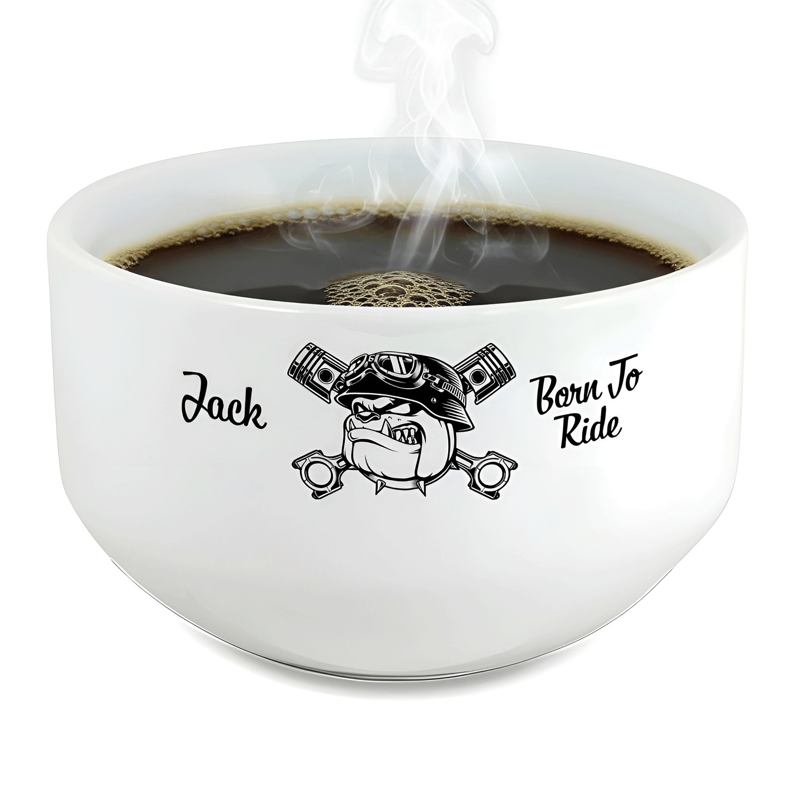 Bol petit déjeuner personnalisable Humour : Born To Ride