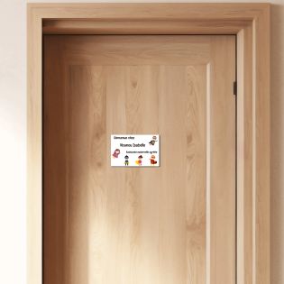 Plaque Nounou personnalisable pour boite aux lettres - Pancarte assistante maternelle agréée personnalisée - Modèle Mini héros Plaque Nounou personnalisable pour boite aux lettres - Pancarte assistante maternelle agréée personnalisée - Modèle Mini héros