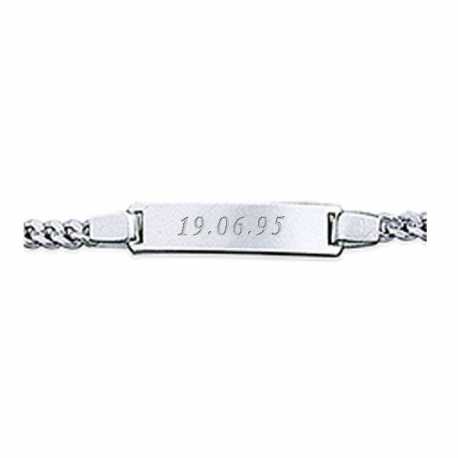 Gourmette Enfant Original En Argent 16 Cm A Graver D Un Prenom Une Date