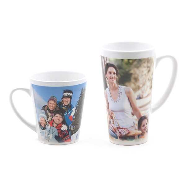 Tasse conique personnalisée avec vos photos souvenirs et textes ... Horloge murale avec des tasses