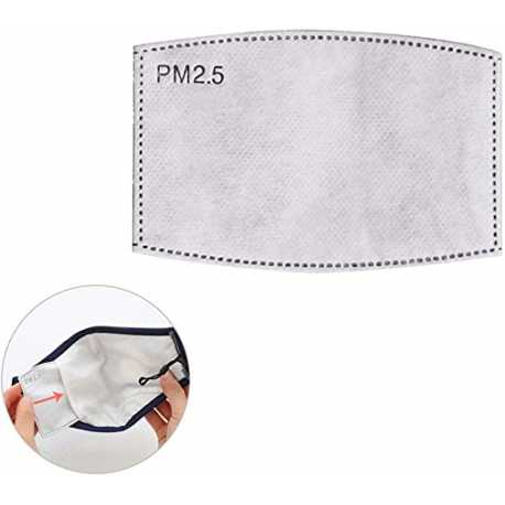 4,9 x 3,1 cm Filtre de Remplacement PM2.5 /à Charbon Actif 5 Couches filtres Anti-Brume pour Masques buccaux