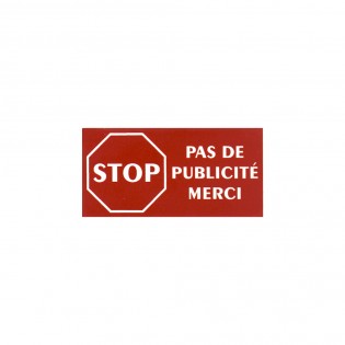 Plaque Boite Aux Lettres Stop Aux Pub Etiquette Pour Boîte Aux