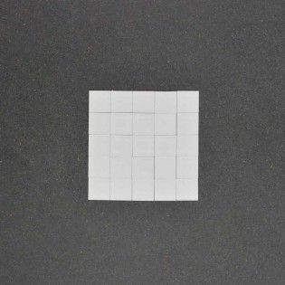 25 miroirs autocollants acryliques 3D pour décoration murale mosaique avec adhésif 3M - Carré