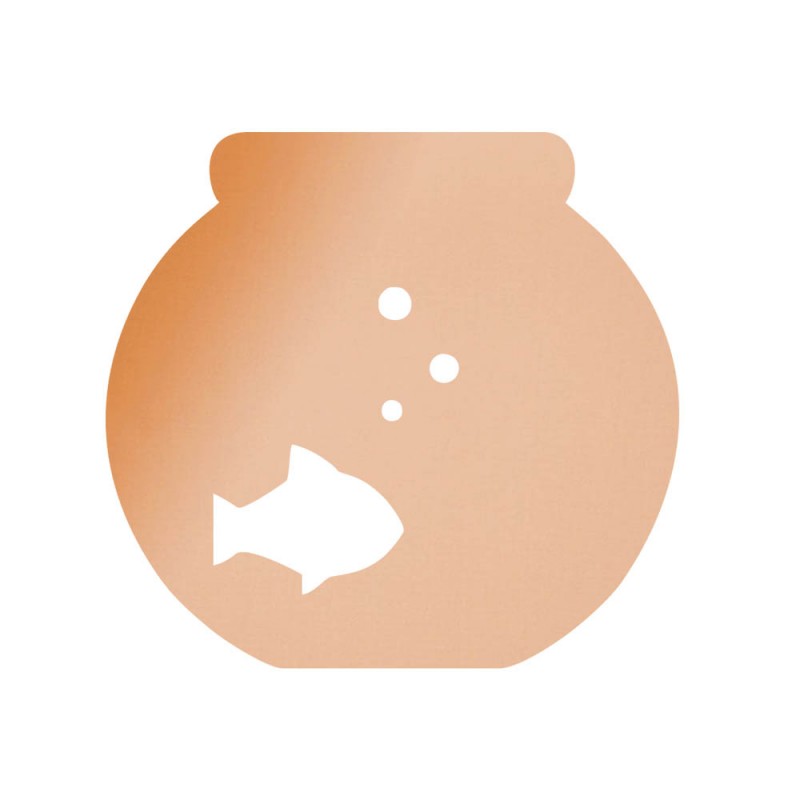 Miroir décoratif Or Rose Poisson dans son bocal - Série Animaux - Miroir mural acrylique pour décoration intérieure Miroir décoratif Or Rose Poisson dans son bocal - Série Animaux - Miroir mural acrylique pour décoration intérieure