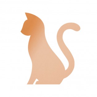 Miroir décoratif Or Rose modèle Chat - Série Animaux - Miroir mural acrylique pour décoration intérieure