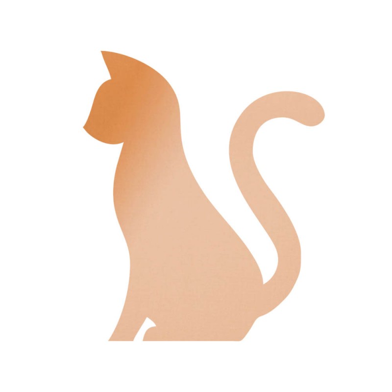 Miroir décoratif Or Rose modèle Chat - Série Animaux - Miroir mural acrylique pour décoration intérieure Miroir décoratif Or Rose modèle Chat - Série Animaux - Miroir mural acrylique pour décoration intérieure