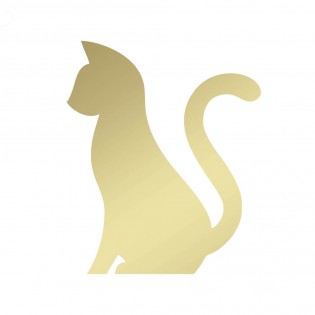 Miroir décoratif Or modèle Chat - Série Animaux - Miroir mural acrylique pour décoration intérieure