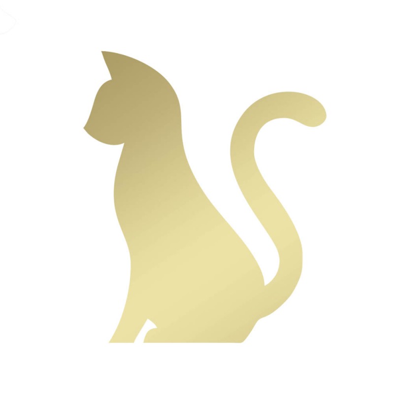 Miroir décoratif Or modèle Chat - Série Animaux - Miroir mural acrylique pour décoration intérieure Miroir décoratif Or modèle Chat - Série Animaux - Miroir mural acrylique pour décoration intérieure