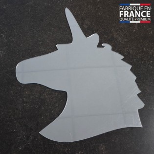 Miroir décoratif modèle licorne - Série Animaux - Miroir mural acrylique pour décoration intérieure