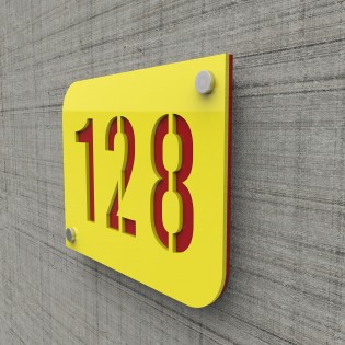Numéro de rue extérieur à personnaliser - Panneau Dibond Aluminium - Numéro  maison modèle Oriental
