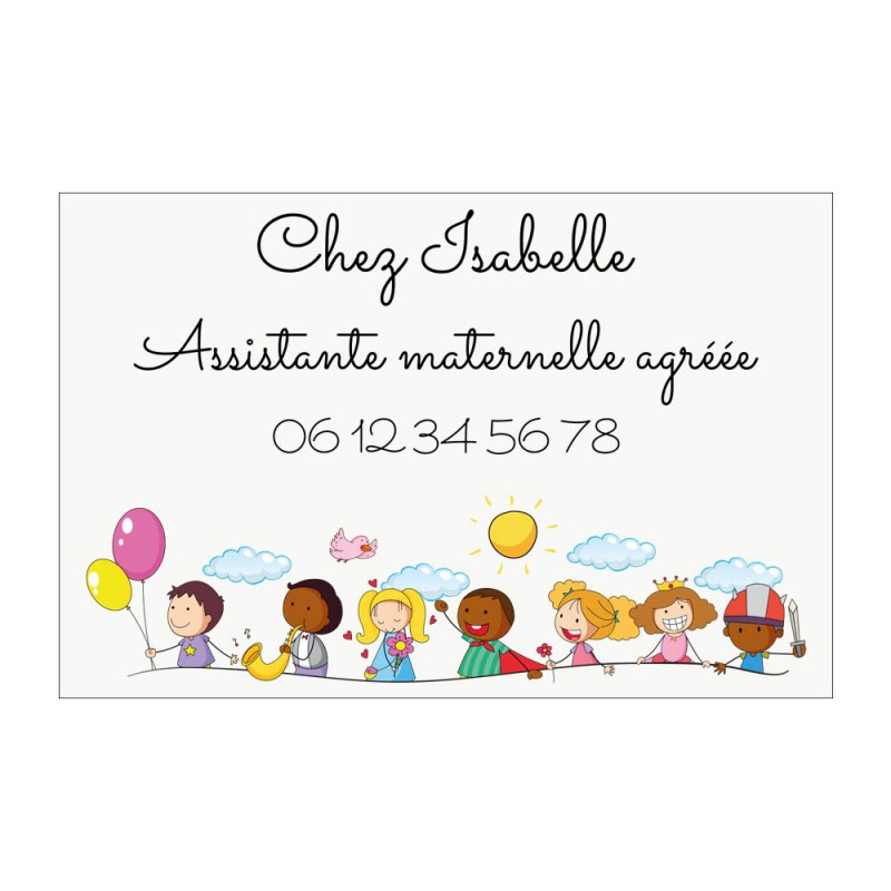 Plaque Assistante maternelle agréée personnalisée - Plaque rue Nounou pour boite aux lettres format 12 x 8 cm - Modèle Tribu Plaque Assistante maternelle agréée personnalisée - Plaque rue Nounou pour boite aux lettres format 12 x 8 cm - Modèle Tribu