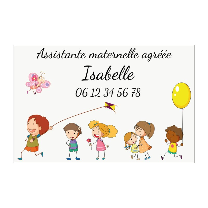 Plaque Nourrice à personnaliser pour boite aux lettres - Plaque maison assistante maternelle personnalisable - Modèle Enfants Plaque Nourrice à personnaliser pour boite aux lettres - Plaque maison assistante maternelle personnalisable - Modèle Enfants