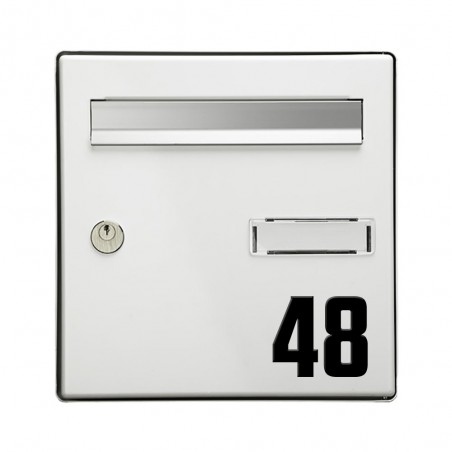 Chiffre adhésif numéro de rue pour boite aux lettres - Hauteur 5 cm - Modèle CAPTAIN