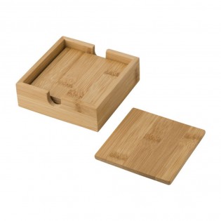 Lot de 4 sous-verres Bambou personnalisés | Beach