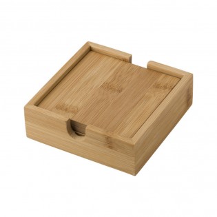 Lot de 4 sous-verres Bambou personnalisés | Beach