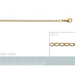 Chaine Cheval diamentée plaqué Or - longueur 50cm