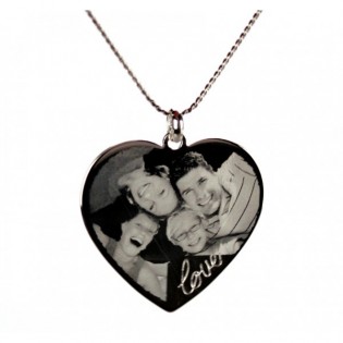 Pendentif Coeur Love gravé Argent |x]