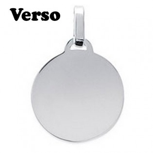Pendentif Rond gravé Argent