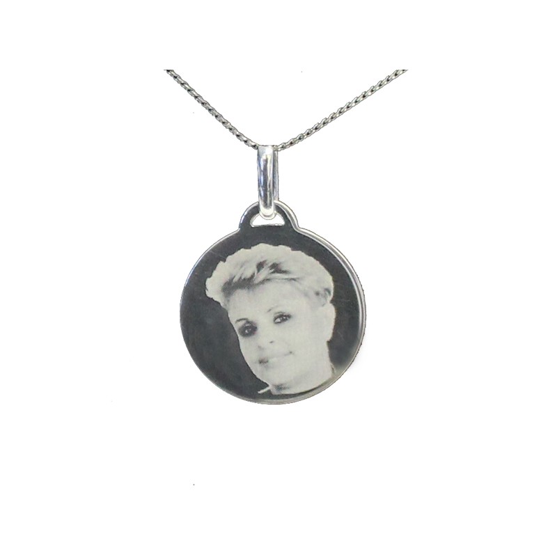 Pendentif Rond gravé Argent [x]