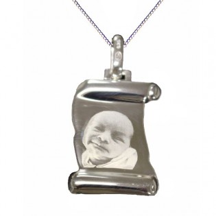 Pendentif Parchemin gravé Argent [x]