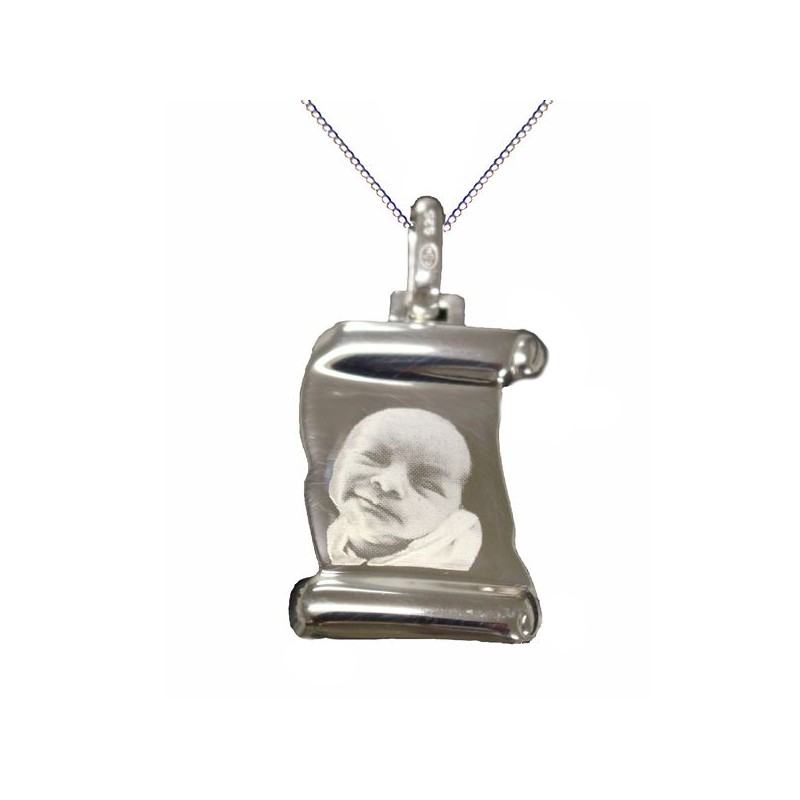 Pendentif Parchemin gravé Argent [x]